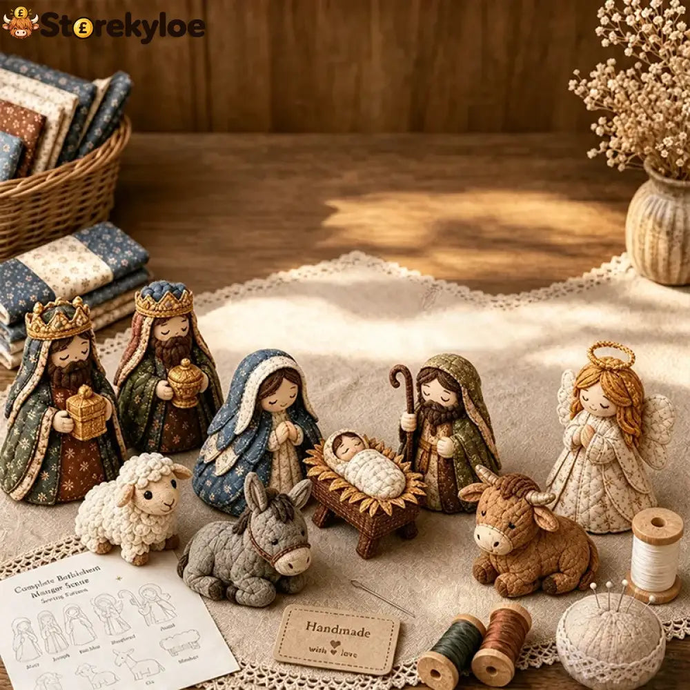 ✨ Diy Patchwork Nativity Scene Sewing Kit - Complete Bethlehem Manger Scene