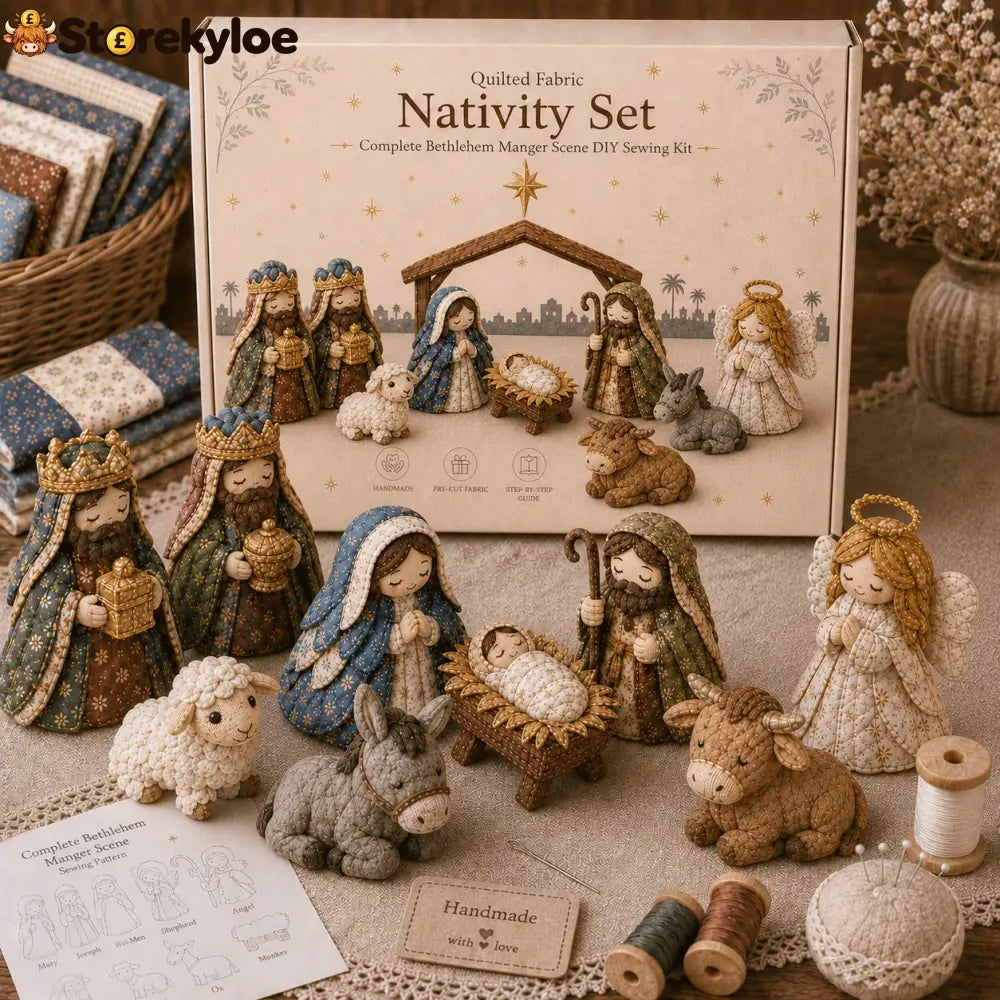 ✨ DIY Patchwork Nativity Scene Sewing Kit