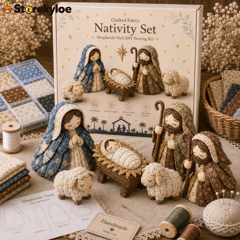 ✨ DIY Patchwork Nativity Scene Sewing Kit