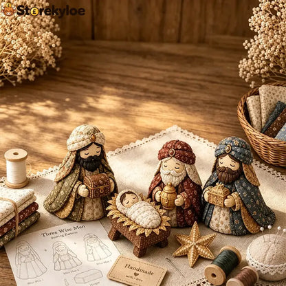 ✨ Diy Patchwork Nativity Scene Sewing Kit - Three Wise Men Set