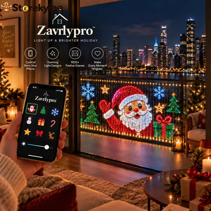 🎅DIY Programmable Curtain Lights | Create Anything. Light Up Everything. ✨ - 9×6.5 FT | 400LEDs / EU