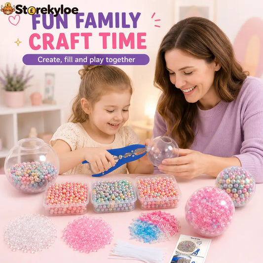 ✨ DIY Stress Ball Making Kit, Includes 6 Filling Packs, 10 Transparent Blank Soft Skins, Expansion Tool, Ideal for Adult Stress Relief, Squishy Maker