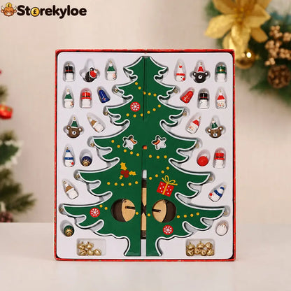 🎄 DIY Wooden Christmas Tree Ornament Set | Festive Wooden Craft Kit For Christmas Decorating - Green / L(25.8 × 31.2 ×