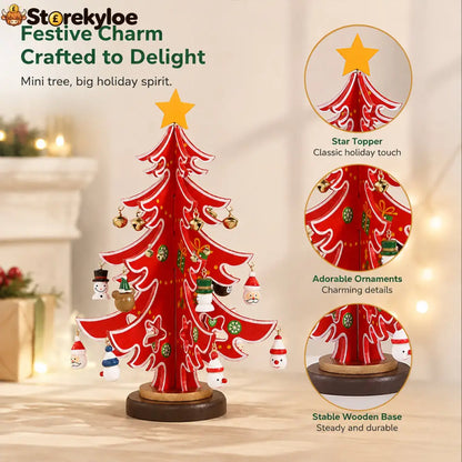 🎄 DIY Wooden Christmas Tree Ornament Set | Festive Wooden Craft Kit For Christmas Decorating - Houseware & Kitchen