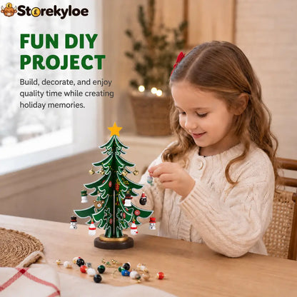 🎄 DIY Wooden Christmas Tree Ornament Set | Festive Wooden Craft Kit For Christmas Decorating - Houseware & Kitchen