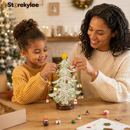 🎄 DIY Wooden Christmas Tree Ornament Set | Festive Wooden Craft Kit For Christmas Decorating - Houseware & Kitchen
