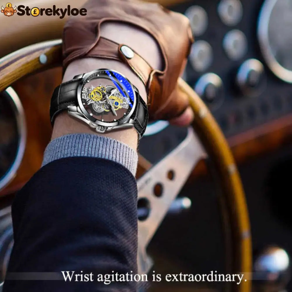 ⌚ Double-sided Skeleton Watch – Non-mechanical Tourbillon Luminous 30m Waterproof ✨