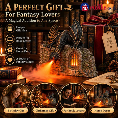 Dragon Humidifier with Flame Effect – A Touch of Fantasy Magic for Your Reading Nook