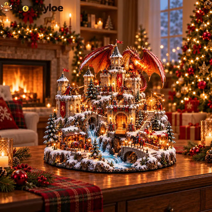 🐉🏰 Dragon Kingdom Christmas Castle™ – Lighted Medieval Winter Fantasy Village