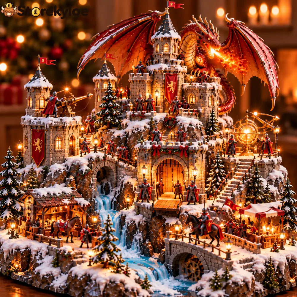 🐉🏰 Dragon Kingdom Christmas Castle™ – Lighted Medieval Winter Fantasy Village