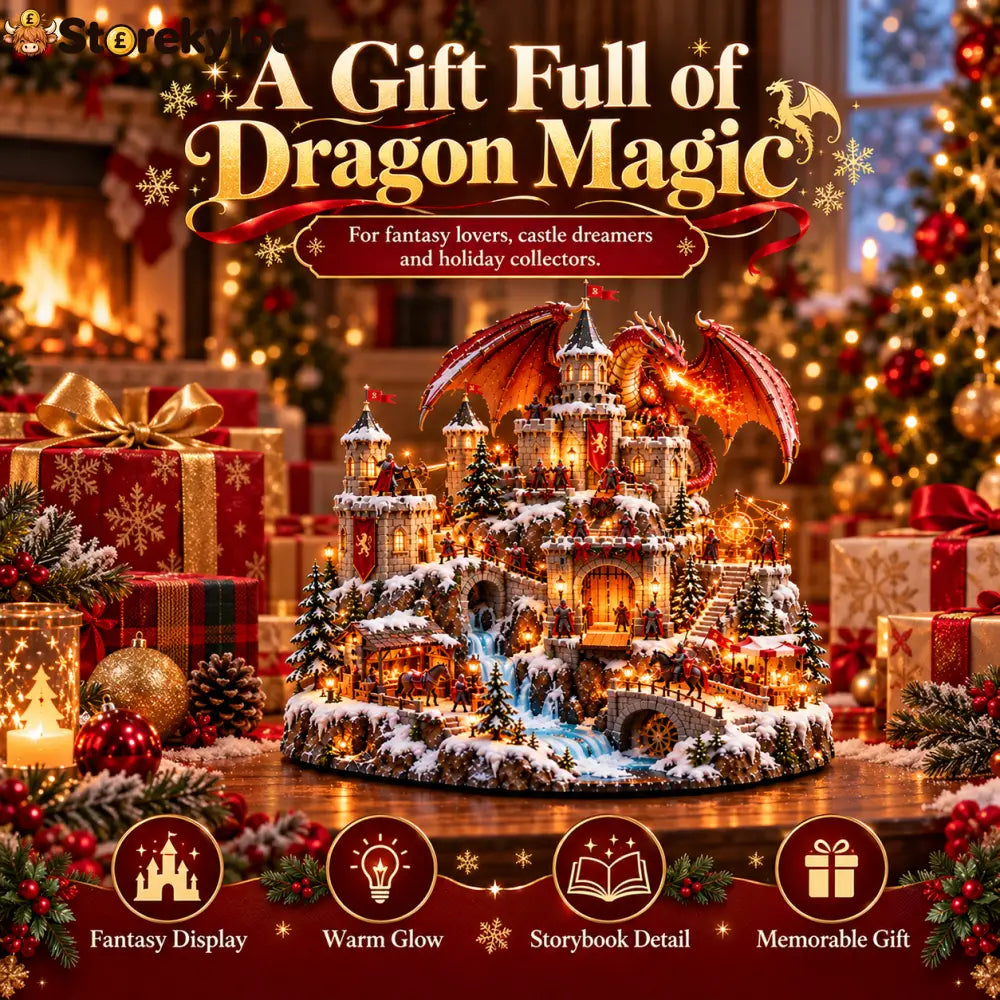 🐉🏰 Dragon Kingdom Christmas Castle™ – Lighted Medieval Winter Fantasy Village