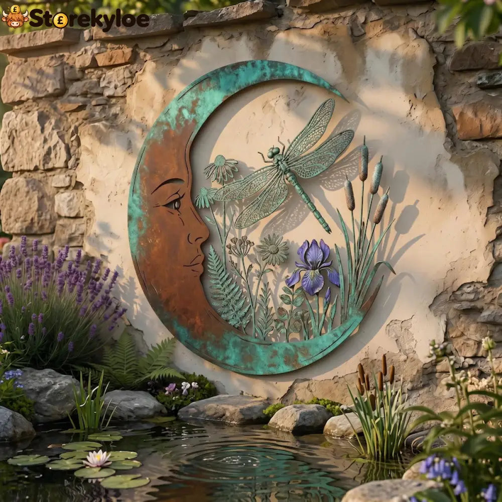 Dragonfly Moon Wall Decor - Dragonfly / 20cm