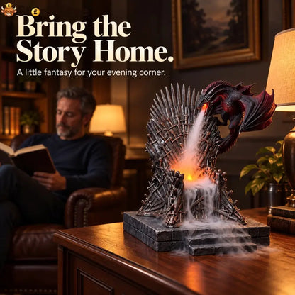 🐉 Dragon’s Breath Mist Diffuser – LED Fantasy Throne Decoration