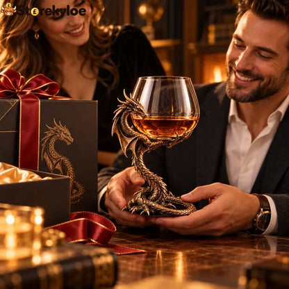 🐉 Dragon’s Embrace™ – Sculptural Brandy Glass with Dragon Claw Stand🥳