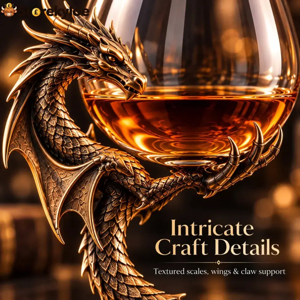 🎁 Dragon’s Embrace™ – Sculptural Brandy Glass with Dragon Claw Stand