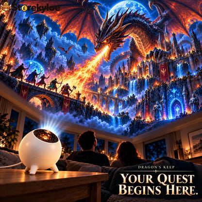 🐉 Dragon’s Keep Fantasy Ceiling Projector | Magical Dragon & Castle Light