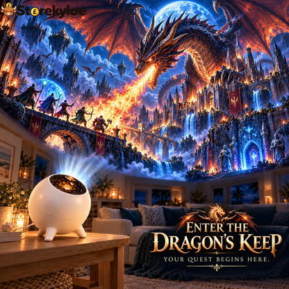 🐉 Dragon’s Keep Fantasy Ceiling Projector | Magical Dragon & Castle Light