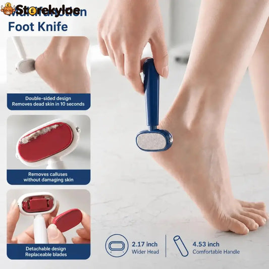 Dual‑Sided Foot Callus Remover, Replaceable Stainless Steel Blade Foot Scraper 🦶
