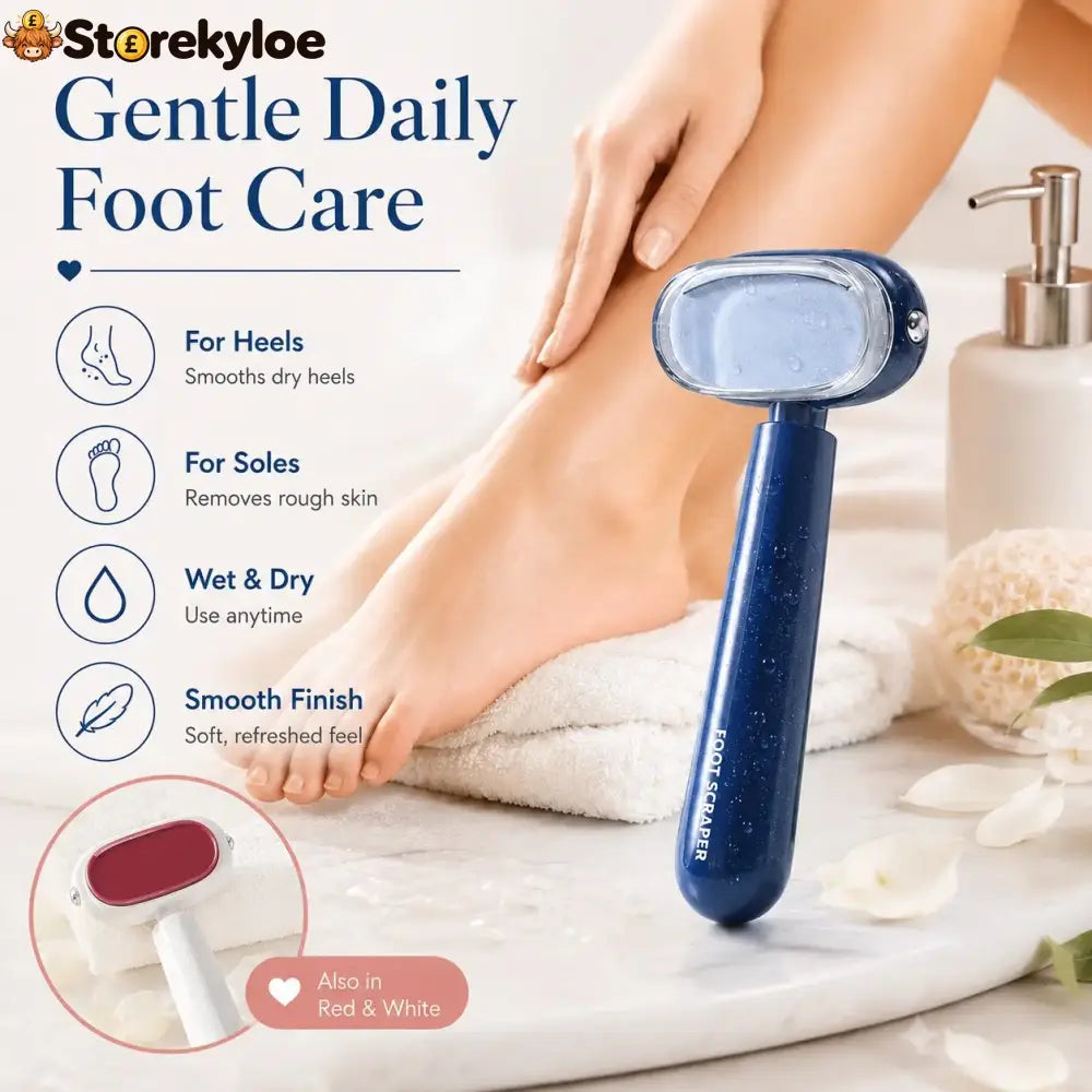 Dual‑Sided Foot Callus Remover, Replaceable Stainless Steel Blade Foot Scraper 🦶