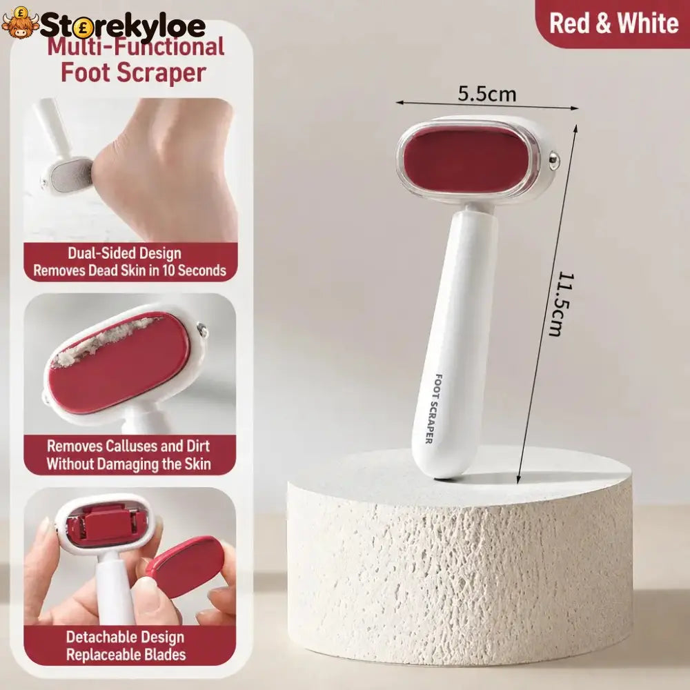 Dual‑Sided Foot Callus Remover, Replaceable Stainless Steel Blade Foot Scraper 🦶