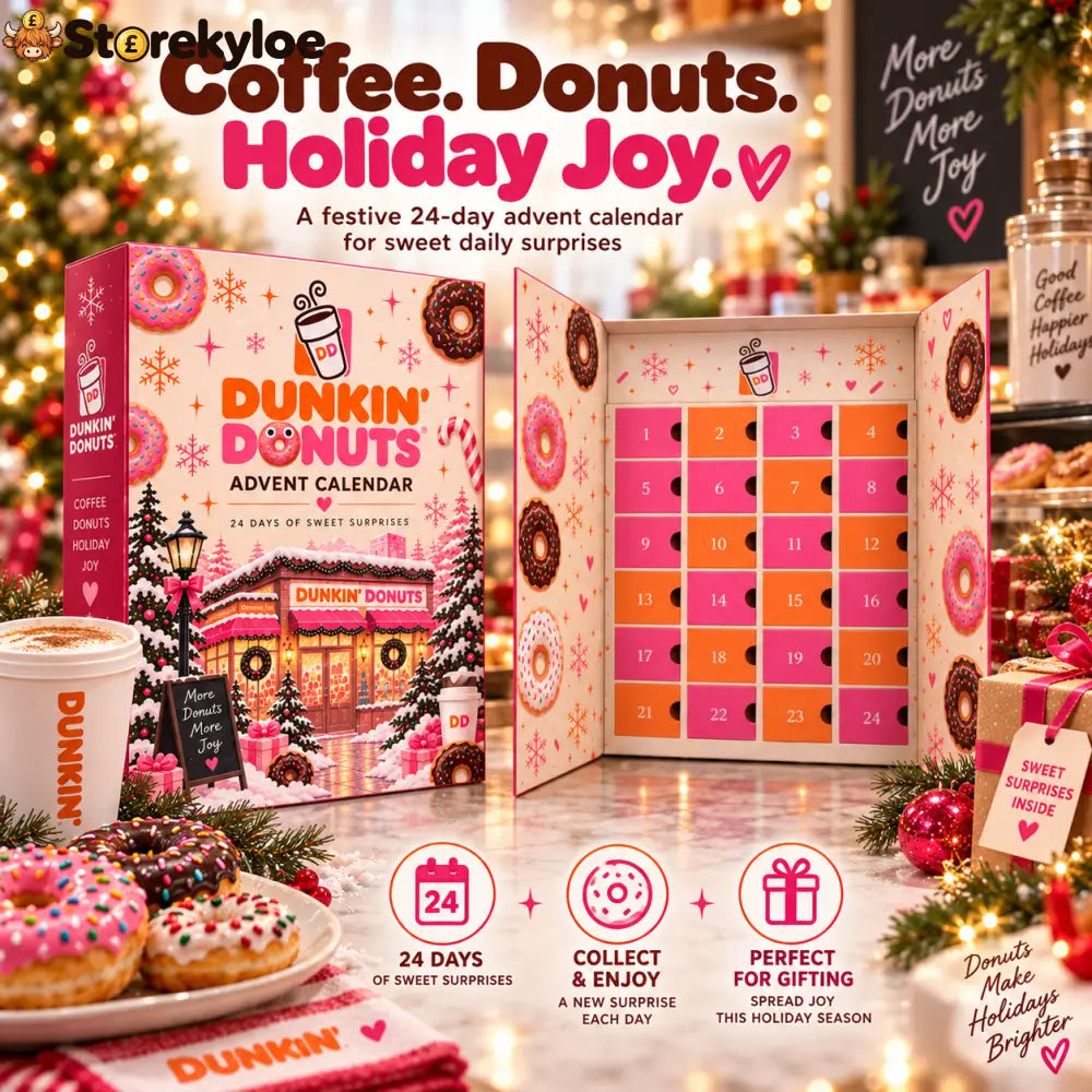 Dunkin’ Donuts Advent Calendar – 24 Days of Sweet Christmas Surprises: Make the countdown to Christmas a little