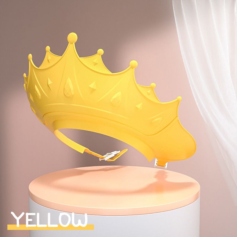 📢📢48% OFF !! ⏰ Kids' Ear Protective Cap – Waterproof Shower Hat, Adjustable & Cartoon Crown Design ✨