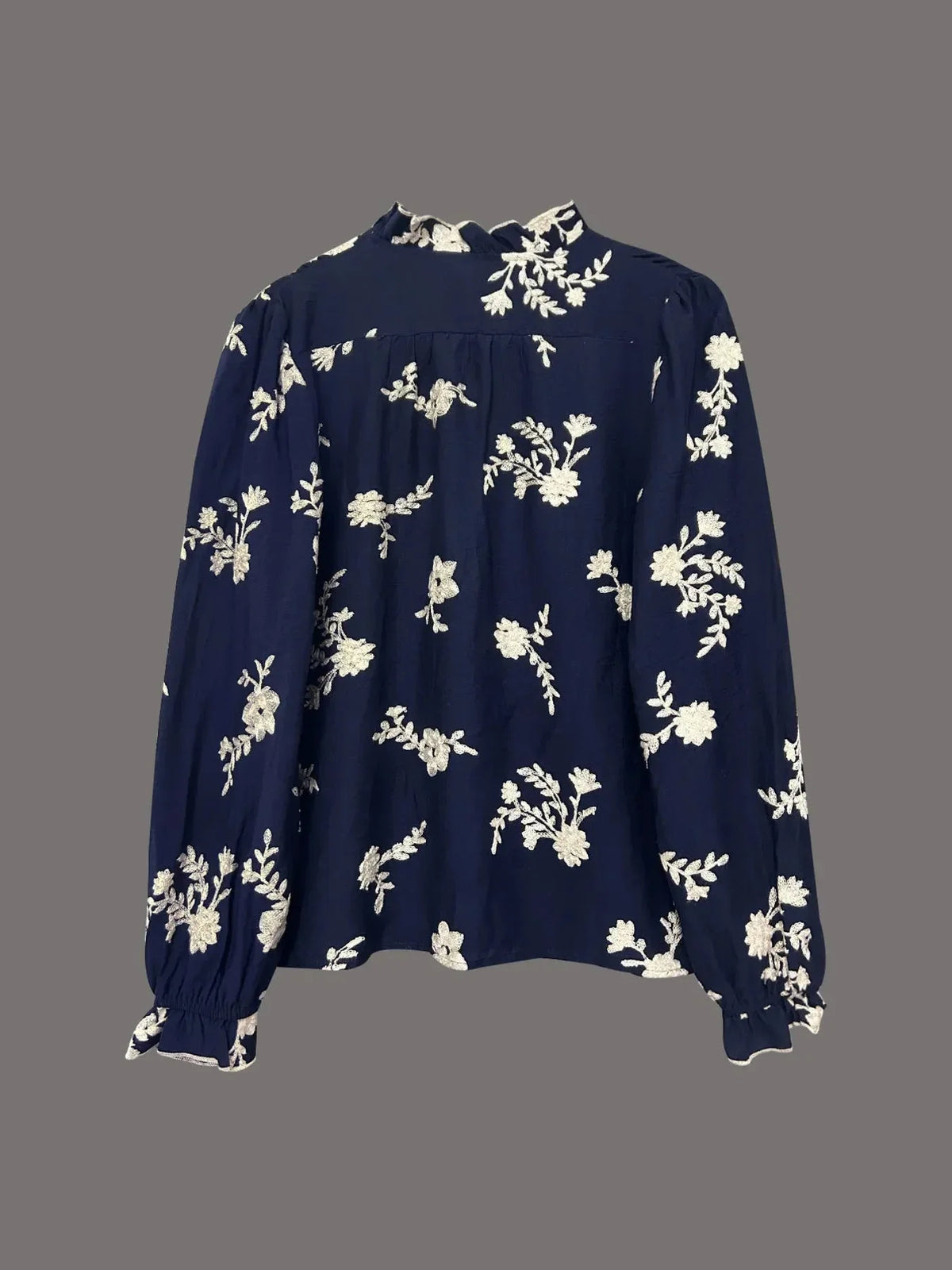 Flower Button Up Long Sleeve Shirt