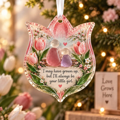 🌸 Floral Christmas Ornament – Heartfelt Holiday Keepsake for Loved Ones