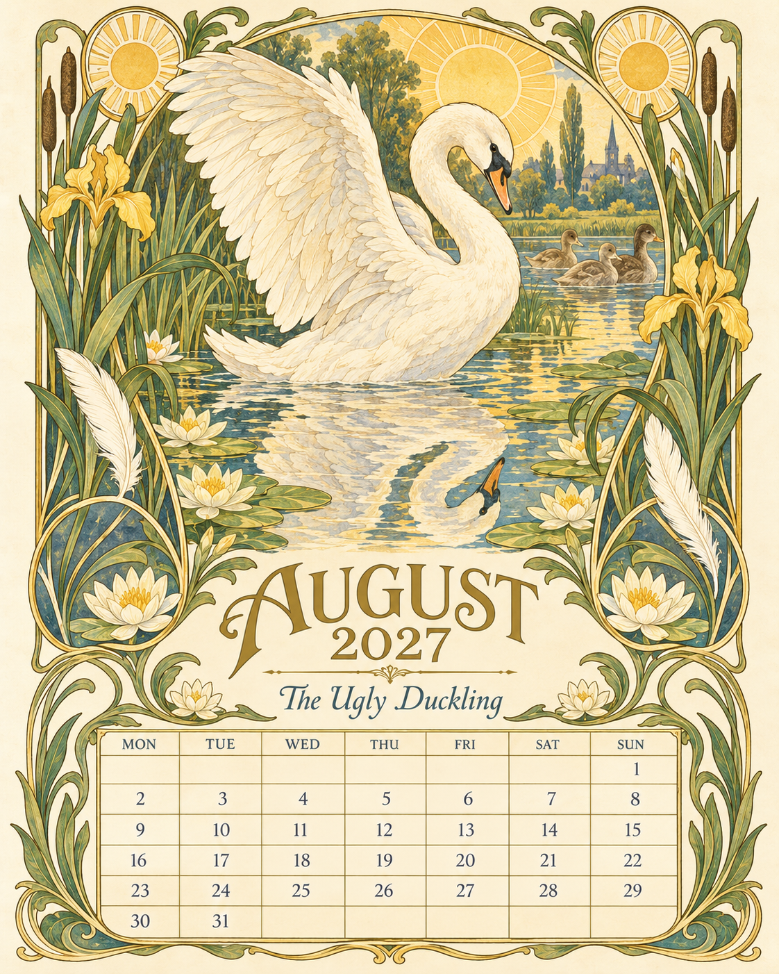 📖 Andersen Fairy Tales 2027 Wall Calendar – A Year of Storybook Wonder