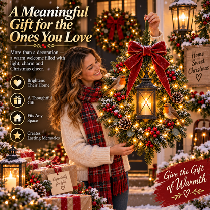 ✨Last Day 49% OFF✨🐦 A Robin Glow™ – Lighted Robin Christmas Wreath