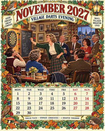 Britain at Play 2027 Wall Calendar – Leisure Days of the Sixties & Seventies ——The games, the days out, and the people who made them special.
