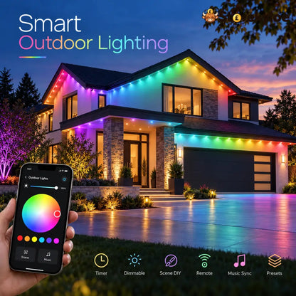 🎅Early Christmas 49% OFF - Smart Rainbow LED Permanent Outdoor Light - Smartlight 🎁