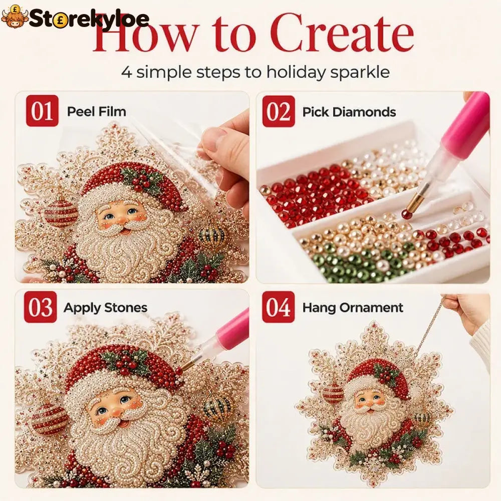 🎅early Christmas Gift 50% Off🎄christmas Diamond Art Hanging Kit