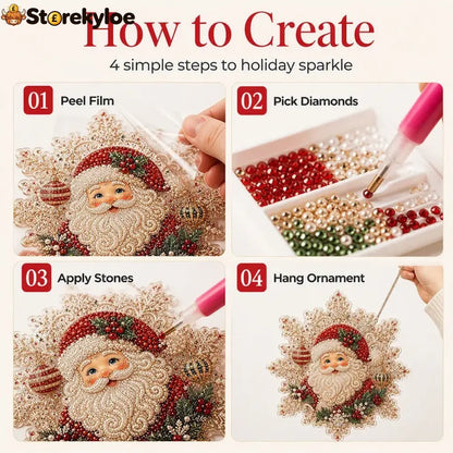 🎅early Christmas Gift 50% Off🎄christmas Diamond Art Hanging Kit
