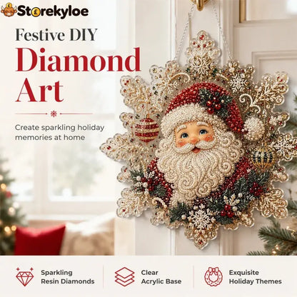 🎅early Christmas Gift 50% Off🎄christmas Diamond Art Hanging Kit - Santa Claus