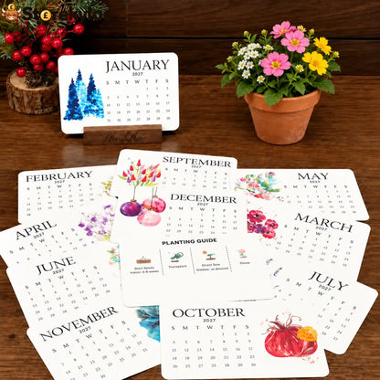 ✨Early Holiday Sale 45% OFF🌱Eco-Friendly Plantable “Timeless” Seed Calendar 2027 - Plantable Seed Calendars
