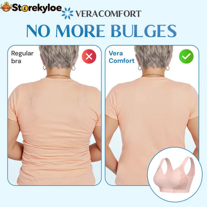 EaseWrap™ Front-Closure Wireless Comfort Bra – Adjustable Straps & Gentle Support