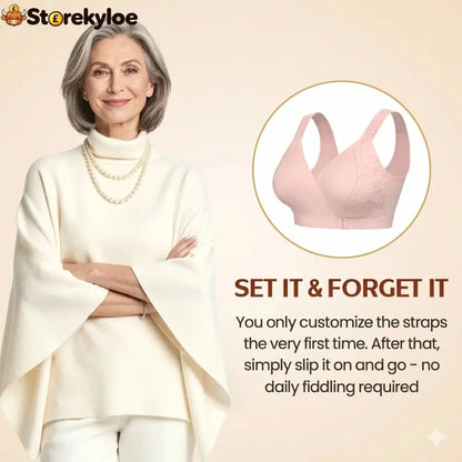 EaseWrap™ Front-Closure Wireless Comfort Bra – Adjustable Straps & Gentle Support