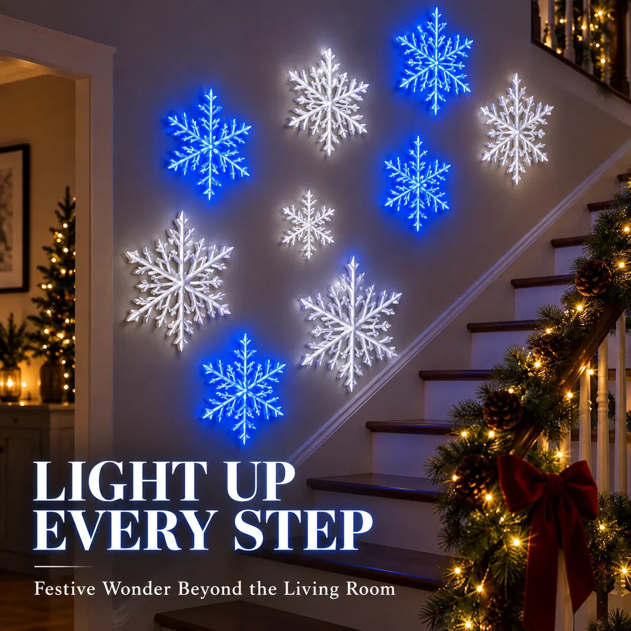 ⏳ Last Day 50% OFF – ❄️ LED Snowflake Wall Lights ✨