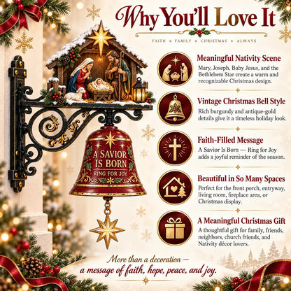 🔥HOT SALE 49% OFF✝️🔔Jesus Nativity Christmas Door Bell - Welcome Christmas With The Story Of Jesus🎄🙏