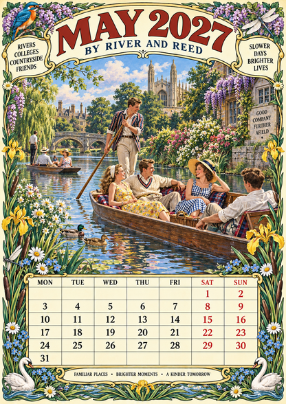 Britain at Play 2027 Wall Calendar – Leisure Days of the Sixties & Seventies ——The games, the days out, and the people who made them special.