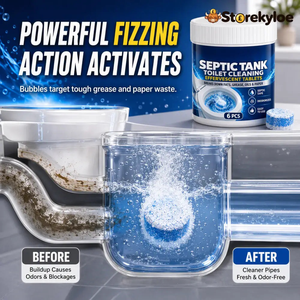 🚽✨ Effervescent Toilet Cleaning Tablets – Drop Fizz & Refresh - 1 Bottle (6PCS) - Hot Sale