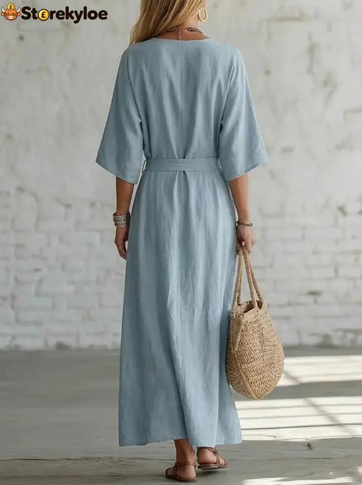 Effortless Linen Maxi Dress: Your Go-To for Timeless Breezy Style