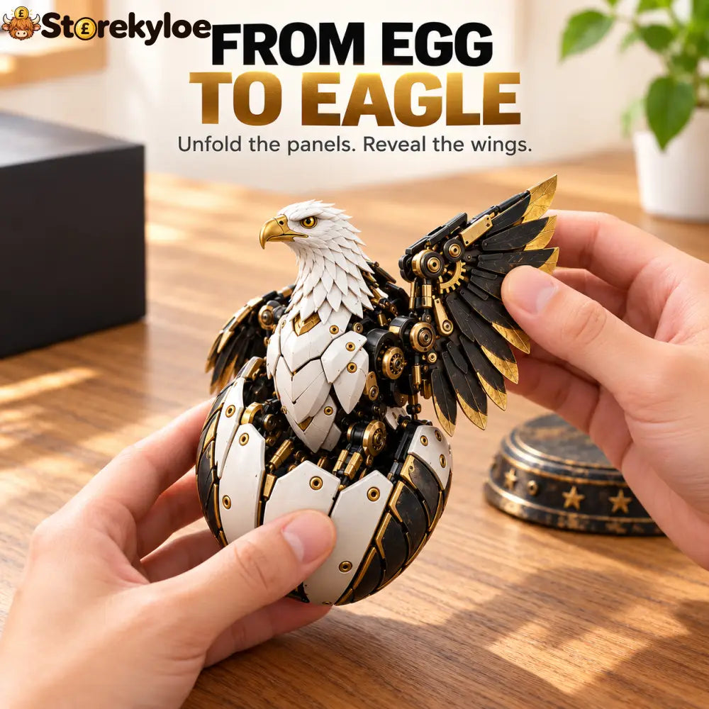 🦅 Egg To Bald Eagle – 2-in-1 Transforming Mechanical Figure - Bald Eagle