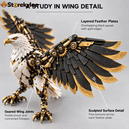 🦅 Egg To Bald Eagle – 2-in-1 Transforming Mechanical Figure - Bald Eagle