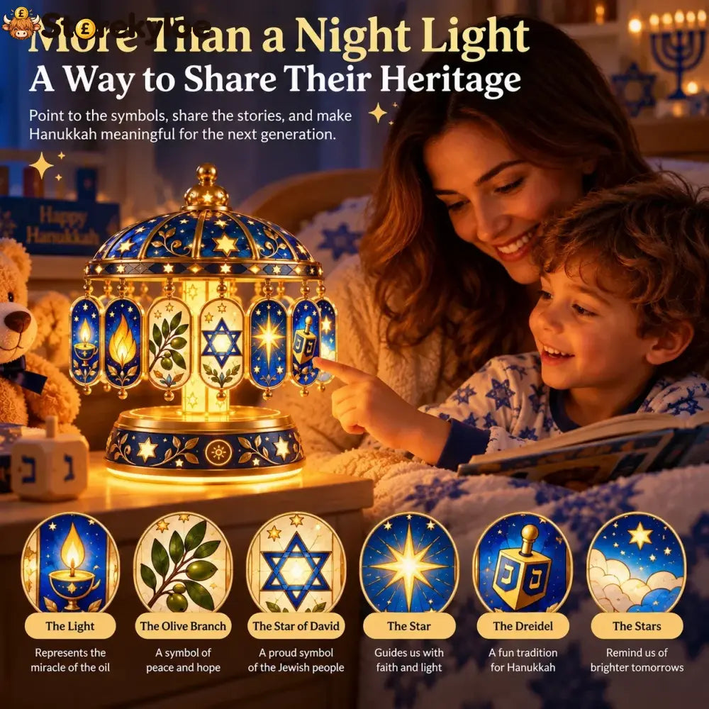 ✨ Eight Nights of Wonder™ – Color-Changing Hanukkah Night Light