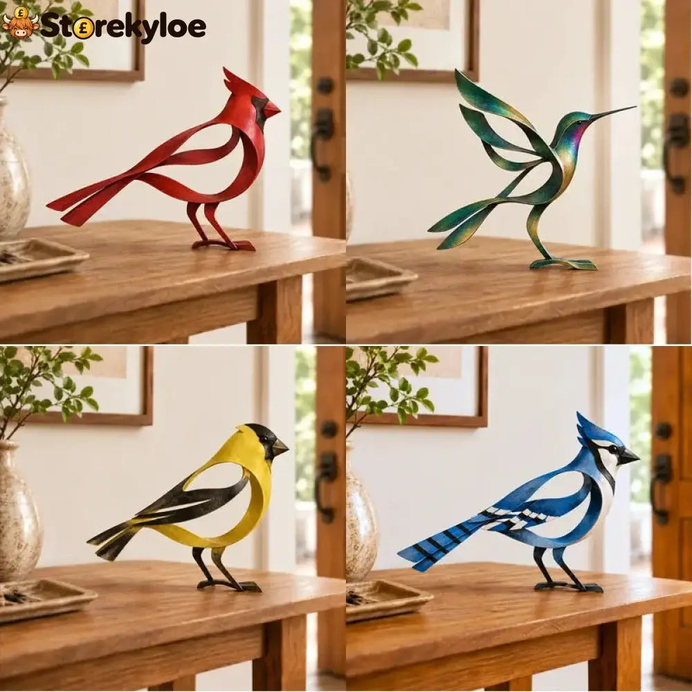 🕊️Elegant and minimalist metal bird sculpture -- Fleeting Moments of Lightness in the Natural World！ - 🔥4-piece Set --
