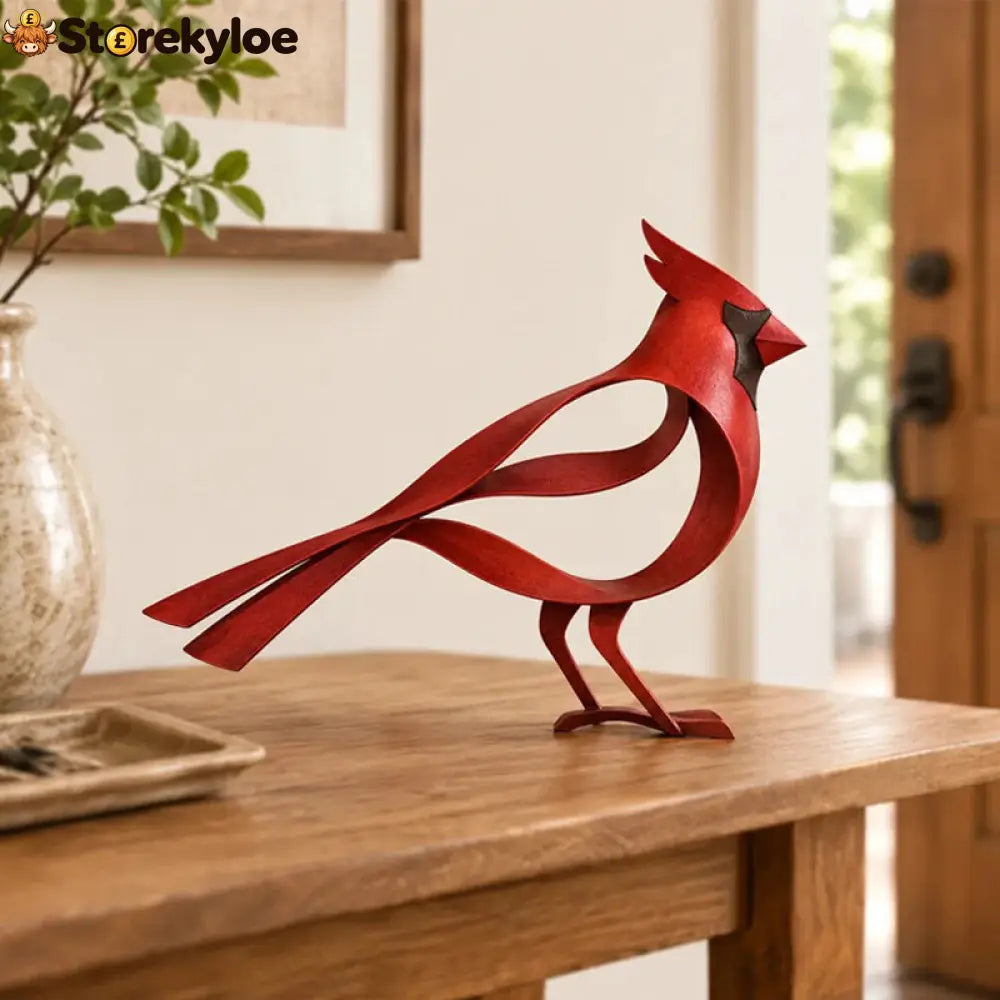 🕊️Elegant and minimalist metal bird sculpture -- Fleeting Moments of Lightness in the Natural World！ - Red Cardinal