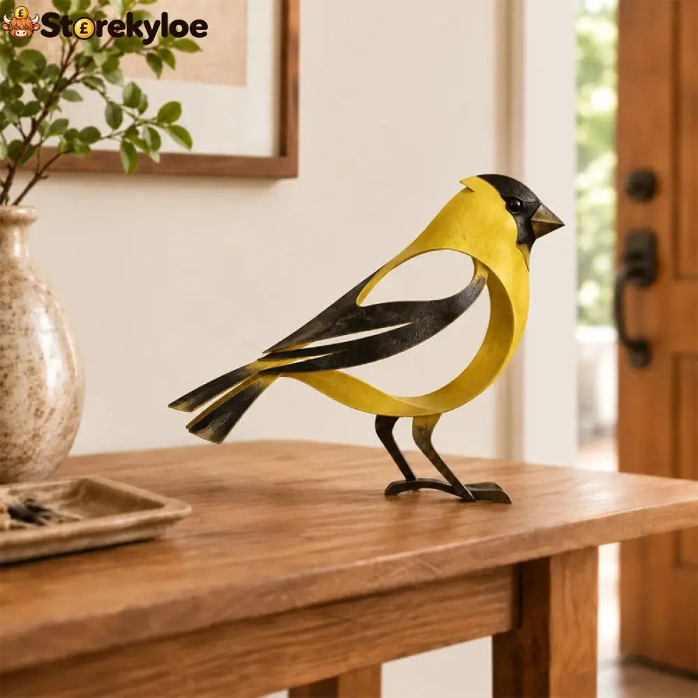 🕊️Elegant and minimalist metal bird sculpture -- Fleeting Moments of Lightness in the Natural World！ - Yellow Finch