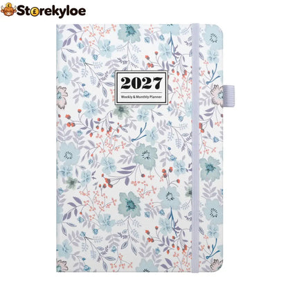 🌸📖 Elegant Floral 2027 Weekly Planner – A5 Organizer with Monthly Index Tabs & 100g Paper - Little Orchid - Hot Sale